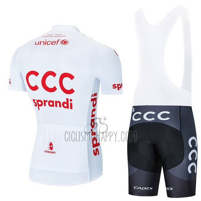 CCC Cycling Jersey Bib Short 2021 Short Sleeve Team White